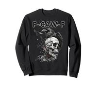 Black Crow, F-Caw-F Funny Black Bird Gothic Adult Humor Sweatshirt