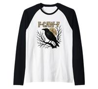 Black Crow, F-Caw-F Funny Black Bird Moon Gothic Adult Humour Manche Raglan