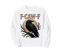 Black Crow, F-Caw-F Funny Black Bird Moon Gothic Adult Humour Sweatshirt