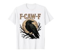 Black Crow, F-Caw-F Funny Black Bird Moon Gothic Adult Humour T-Shirt