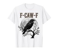 Black Crow, F-Caw-F Funny Black Bird Moon Gothic Adult Humour T-Shirt
