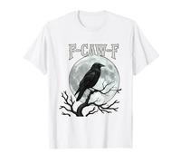 Black Crow, F-Caw-F Funny Black Bird Moon Gothic Adult Humour T-Shirt