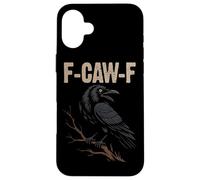 Black Crow F-Caw-F Pleine Lune Gothique Sorcière Humour Adulte Homme Coque pour iPhone 16 Plus