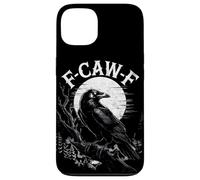 Black Crow Moon F-Caw-F Funny Bird Gothic Retro Humor Coque pour iPhone 13