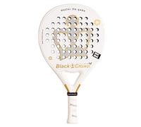 Black Crown - Piton White Soft Raquette de Padel, Forme Ronde, Noyau 3K Aluminium, Contrôle Supérieur, 355 g, Cadre 38 mm 80% Fibre de Carbone, Niveau Avancé