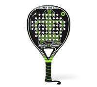 Black Crown - Raquette de Padel Piton Air 12K : Forme Ronde, système Anti-Vibrations, Gomme EVA, Cadre en Carbone, Couches de Fibre de Verre, Finition Rugueuse, Niveau intermédiaire