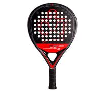 Black Crown - Raquette Win Ultralight : Forme Ronde, Poids 280-300g, Gomme Super Soft Black EVA, Fibre de Verre ultralégère, Cadre 100% Carbone, Large Sweet Spot, contrôle et Puissance, Grand Confort