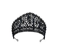 Black Crystal Bridal Tiaras And Crowns Rhinestone Prom Diadem Headband Wedding Hair Accessories Jewelry Crown Tiara pour Mariages(Black3)
