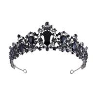 Black Crystal Crown For Women Tiaras Headdress Prom Diadem Royal Queen Princess Bridal Crowns For Wedding Hair Jewelry pour Mariages(Color 1)