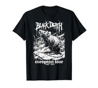 Black Death European Tour Plague Rat Medieval History Goth T-Shirt