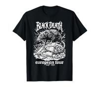 Black Death European Tour Plague Rat Medieval History Goth T-Shirt