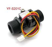 Black Débitmètre d'eau débitmètre Hall capteur de débit indicateur compteur Caudalimetro G1/2 0.5-25L/min 1.2MPa F = 6 * Q capteur de débit