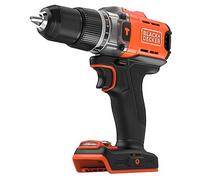 BLACK+DECKER Marteau perforateur sans fil 18V POWERCONNECT, couple 45Nm, 2 vitesses, éclairage LED, mandrin sans clé, sans batterie ni chargeur, BCD383XN-XJ