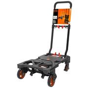 BLACK+DECKER 2-en-1 Diable et Chariot Pliable - Diable Demenagement Max. 55KG - Diable Pliant Max. 120KG - Chariot de Transport Pliable - avec Roues Solides - Plastique/Acier
