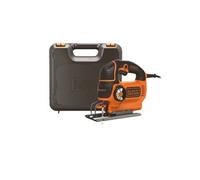 Black + Decker 550 w scie sauteuse pendulaire autoSelect, max. de 80 mm profondeur de coupe avec lame de scie à bois et étui