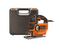 Black decker 550 w scie sauteuse pendulaire autoSelect, max. de 80 mm profondeur de coupe avec lame de scie à bois et étui