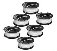 Black & Decker A6481 Lot de 6 bobines de fil de rechange pour débroussailleuse ST4525 ST6600 ST7200 ST7500 ST7700 STC1820 Series Noir