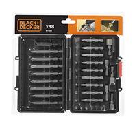 Black & Decker Ensemble d'embouts pour vissage A7202-XJ – Compact 38 pièces Orange