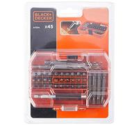 Black & Decker Coffret de vissage A7234-XJ – 45 pièces, forets HSS et embouts
