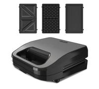 Black+Decker - Appareil à Sandwich 3 en 1 BXSA754E | 750W | Plaques Amovibles Sandwich, Grill, Gaufres | Technologie Easy Eject | Antiadhésif | Chauffage Ultra-Rapide |Poignée isolée | Voyant Lumineux