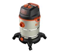 BLACK & DECKER Aspirateur eau et poussiere 1600 W cuve 30 L en inox avec prise pour outil électroportatif