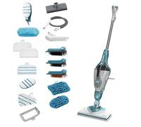 BLACK+DECKER Balai vapeur multifonction 2-en-1, BHSM1615DAM-QS | Nettoyeur à main, gant SteaMitt et 17 accessoires inclus