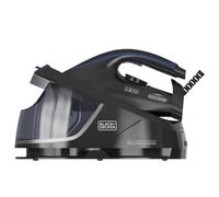 Black+Decker - Centre de repassage compact| Léger|Réservoir 1,5 l| Jet de vapeur 400 g/min| Pointe de précision| Semelle en céramique| Autonettoyant| Anti-calcaire| Mode ECO| Design ergonomique