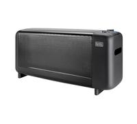 BLACK+DECKER BXMRA1500E - Radiateur panneau rayonnant électrique 1500W, 2 températures, Thermostat réglable, Voyant lumineux de fonctionnement, Surface jusqu'à 15m2, Arrêt automatique, Compact, Noir
