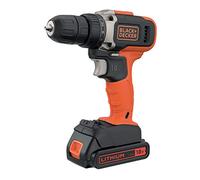 Black+Decker BCD002ME2K-QW Perceuse-Visseuse sans Fil - 18 V - 2 x 2, 5 Ah - 38 Nm - 1400 TRS/min - 2 batteries - Livrée en Coffret