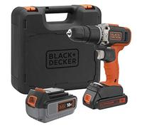 Black+Decker BCD003MEM2K-QW Perceuse à Percussion sans Fil - 18V - 4 (+2) Ah - 1 Batterie 4 Ah et 1 Batterie 2 Ah - Livrée en Boite de Rangement