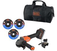 Black & Decker BCG6L8D1S-QW Meuleuse d’angle sans charbon sans fil (18V/1x2,0Ah)