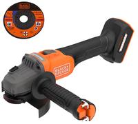 Black & Decker Meuleuse d'angle sans fil BCG6L8N-XJ Brushless 18 V 11,5 cm 7600 tr/min Sans batterie