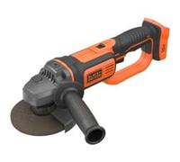 BLACK+DECKER BCG720N-XJ Meuleuse d'angle sans fil - 8 600 trs/min - Changement d'accessoire avec outil - 1 disque de tronçonnage - Livrée en sac de rangement, 18V, Orange/Noir, Sans batterie