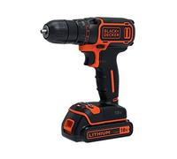 BLACK+DECKER BDCDC18K1-QW Perceuse-Visseuse sans fil - 18 V - 1,5 Ah - 30 Nm - 650 trs/min - 1 batterie - Livrée en coffret