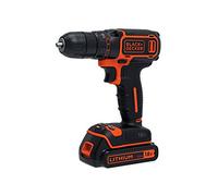 BLACK+DECKER BDCDC18KB-QW Perceuse visseuse sans fil - 18V - 30 nm - Lithium-ion - 2 batteries 1,5 Ah - Chargeur inclus - Livrée en coffret