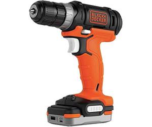 BLACK+DECKER BDCDD12S1-QW Perceuse-Visseuse sans fil - 12 V - 1,5 Ah - 1 batterie - Chargeur inclus