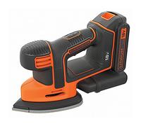 BLACK+DECKER BDCDS18-QW Ponceuse de détail Mouse 18 V, Orange, Set de 4 Pièces