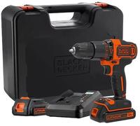 Black & Decker BDCHD18K1B2-QW Perceuse a percussion sans fil (40Nm/18V/2x2,0Ah), coffret