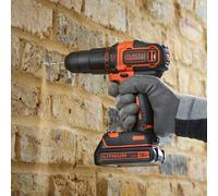 Black & Decker BDCHD18KB-QW - Marteau perforateur - sans fil - 2 vitesses - sans huile 10 mm - 40 N·m - 2 piles - 18 V