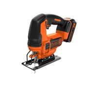 BLACK + DECKER BDCJS18-QW Scie sauteuse pendulaire sans fil - 18V - 2 Ah - 0 à 2500 crs / min - Bois: 55 mm - Acier: 8 mm - Aluminium: 20 mm - 1