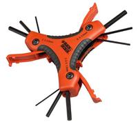 Black & Decker BDHT0-71628 Jeu de 9 clés hexagonales avec manche triangulaire