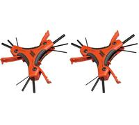 BLACK+DECKER BDHT0-71628 Jeu de 9 clés hexagonales avec manche triangulaire (Lot de 2)