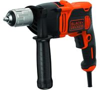 Black & Decker BEH850-QS Perceuse 3100 RPM Sans Clé Noir, Orange