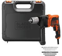 Black & Decker Perceuse à percussion filaire BEH850K-QS 850W, 6 accessoires, coffret