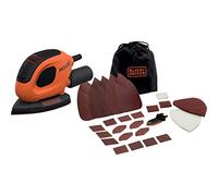 BLACK+DECKER BEW230BCA-GB Ponceuse de détail souris 55 W avec 10 accessoires dans sac souple