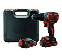 Black & Decker BL186KB-QW Perceuse sans fil Brushless en coffret de rangement avec 2 batteries/chargeur 1,5 Ah 18 V G