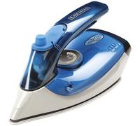 Black & Decker Fer à repasser de voyage BXIR1000E 1000 W double tension bleu acier inoxydable
