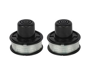 BLACK+DECKER Bobine de Rechange pour Coupe-Bordures, Bobine A Déroulement par Frappe au Sol, 6 m de Fil en Nylon Transparent et Résistant, Fil de ⌀1,5 mm, A6226-XJ (Lot de 2)