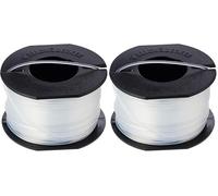 BLACK+DECKER Bobine de Rechange pour Coupe-Bordures, Bobine de Fil, 37,5 m de Fil en Nylon Transparent et Résistant, Fil de ⌀1,5 mm, A6046-XJ Noir (Lot de 2)