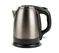 BLACK & DECKER - Bouilloire électrique 2200W 1,7 L en acier inoxydable | Base 360° | Poignée ergonomique | Résistance cachée | Filtre amovible | Sécurité anti-chauffe à sec